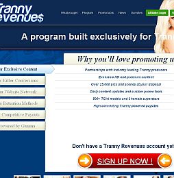 Tranny Revenues Adult Affiliate Program